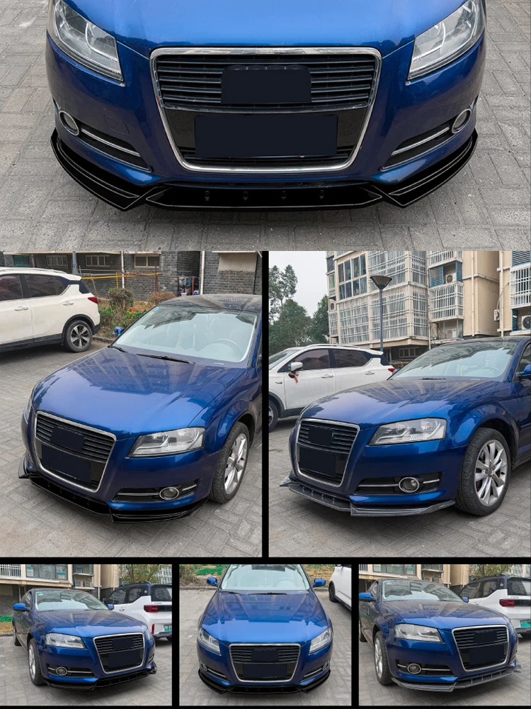 Pour Audi A3 8P édition Standard 2008-2012 voiture pare-chocs avant lèvre Spoiler séparateur diffuseur ABS brillant noir carrosserie kits réglage
