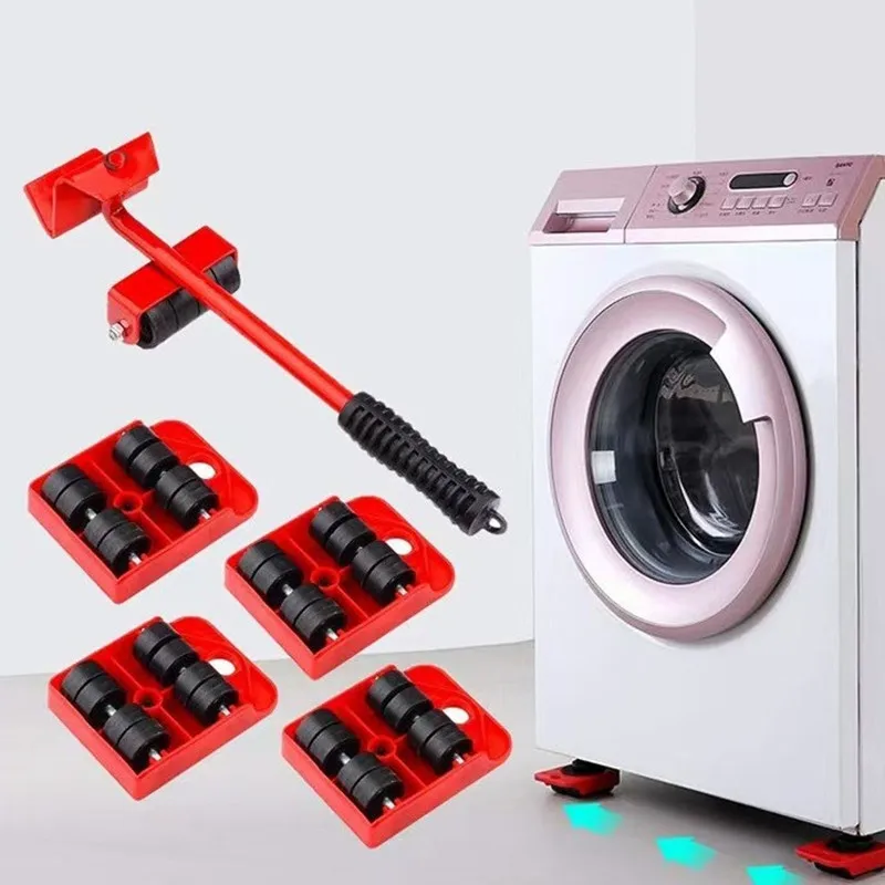 5 قطعة-المجموعة الثقيلة الأثاث رافع النقل المحرك رافع الشرائح عجلة سهلة الأثاث المحرك أداة مجموعة عجلة الأسطوانة بار اليد أيضا