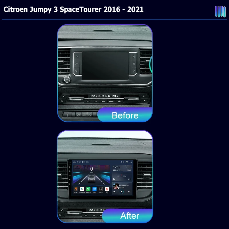 AI VOICE 4G roadivox Android car radio for Citroen Jumpy 3 SpaceTourer 2016 - 2021 stereo GPS Navigation video Multimedia