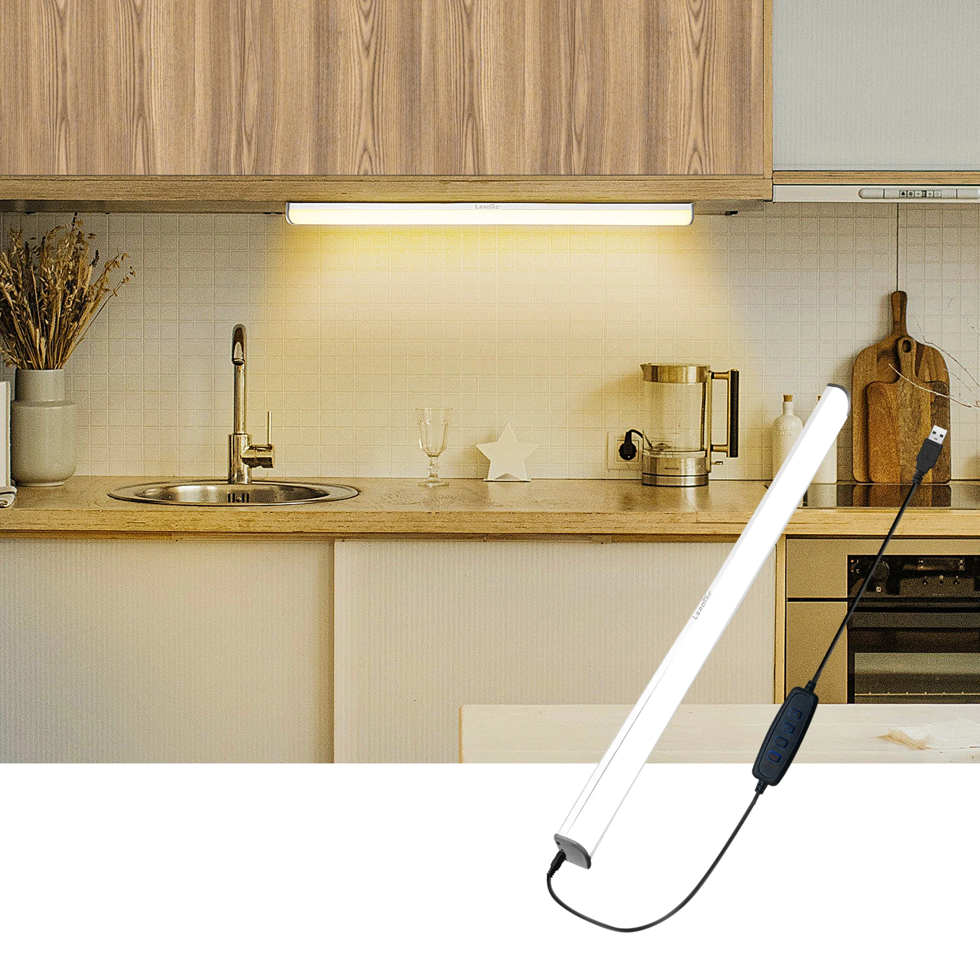 Lampu LED cermin rias Plug in Light lampu kamar mandi Vanity, 3 warna pencahayaan Dimmable untuk Vanity, kamar mandi, Kamar tidur, ruang baca