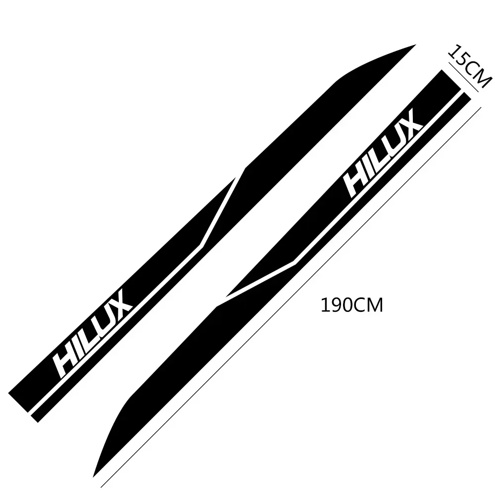 ملصق جانبي لباب السيارة ، فيلم فينيل تلقائي ، ملصق ذاتي الصنع ، تصميم رياضي ، إكسسوارات ضبط السيارات ، تويوتا هايلكس ريفو فيجو ، 2