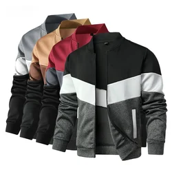 Men's Jackets 25 New Spring Business Leisure Trendy Color Windproof Bomber Overshirt Zip-Up Streetwear Popular Clothes US Size