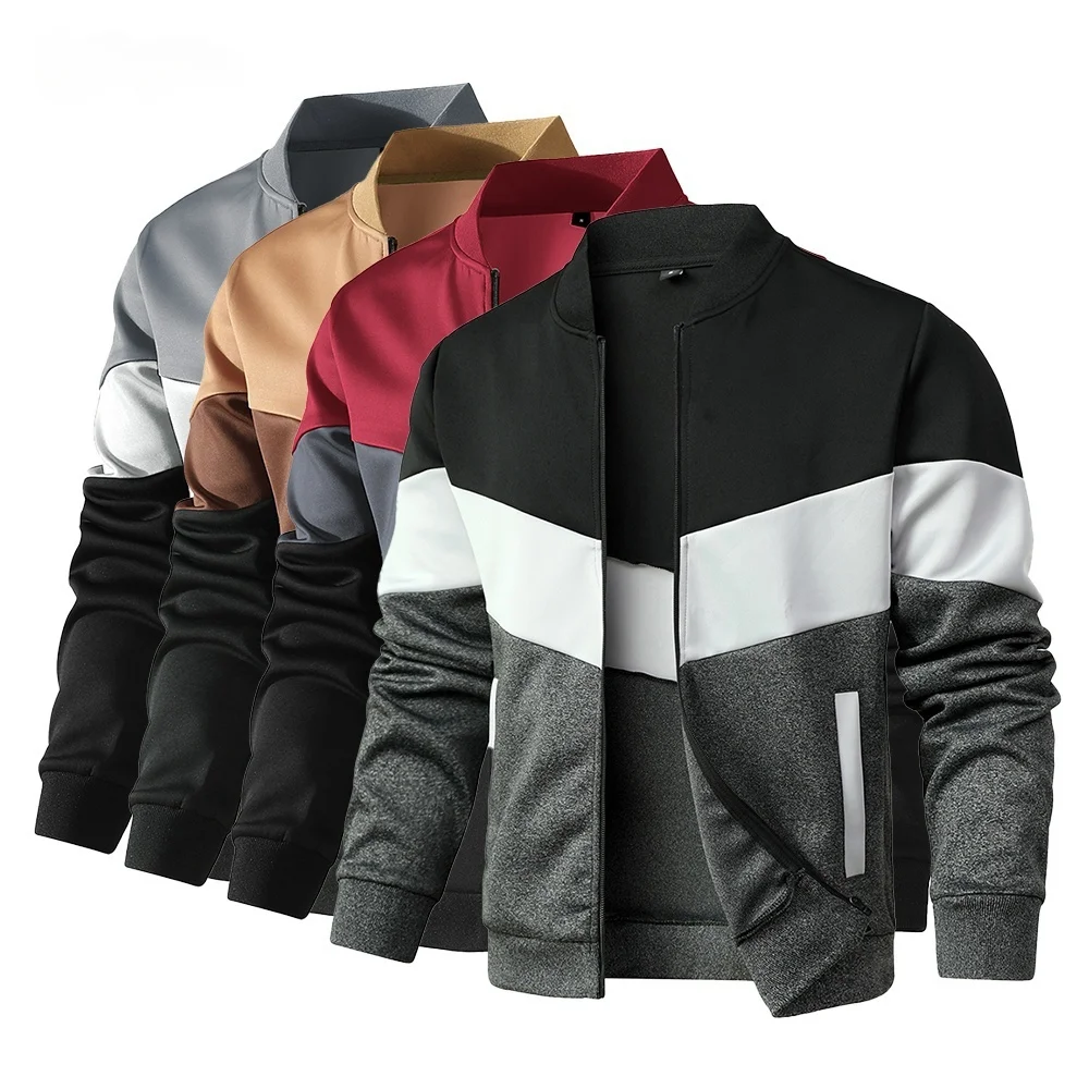 Kurtki męskie 25 Nowa wiosna Biznes Rozrywka Modny kolor Wiatroodporna bomberka Overshirt Zip-Up Streetwear Popularne ubrania Rozmiar USA