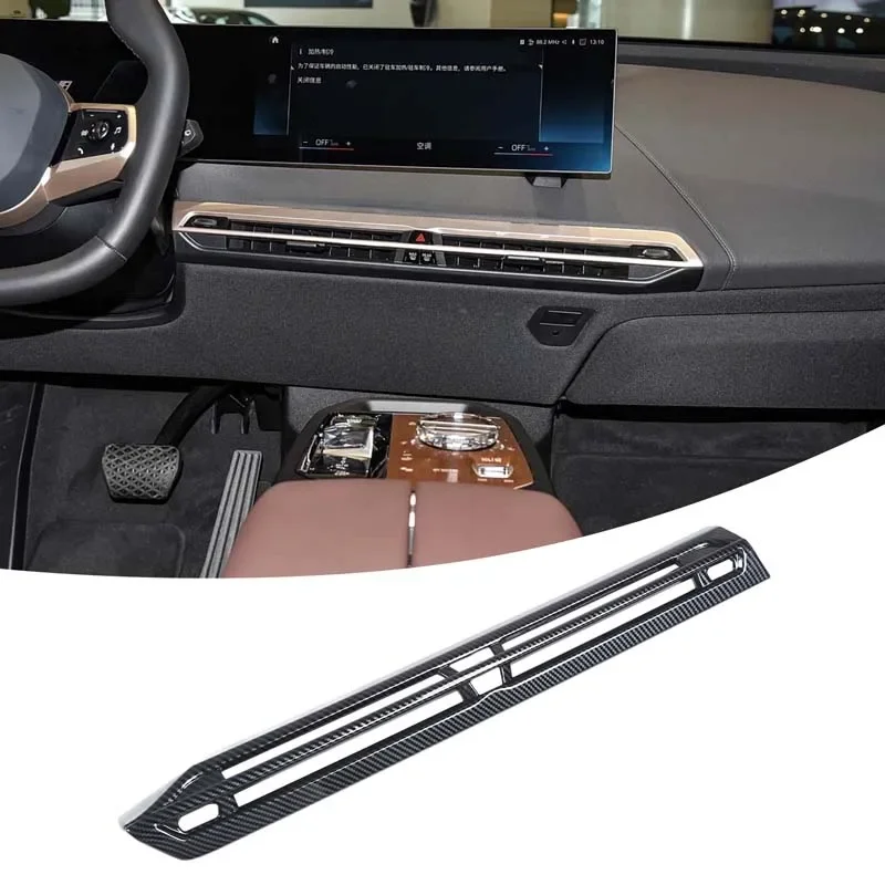 

1Pcs ABS carbon fiber For BMW ix 2022-2024 car center control air outlet frame decoration sticker car protection accessories