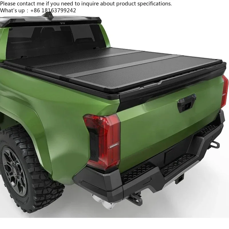 

FRP Hard Tri Fold Truck Bed Tonneau Cover Fits for Toyota Tacoma 2024 2025 5 ft Bed (Excl. Trail Edition) with Deck Rail System