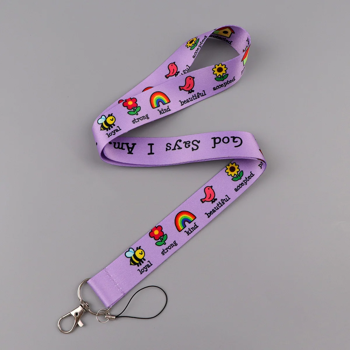Cute Colorful Card Holder Neck Strap Rainbow Pink CEO Lanyard ID Card Cover Pass Hang Rope Lanyard for Key Rings Accessories
