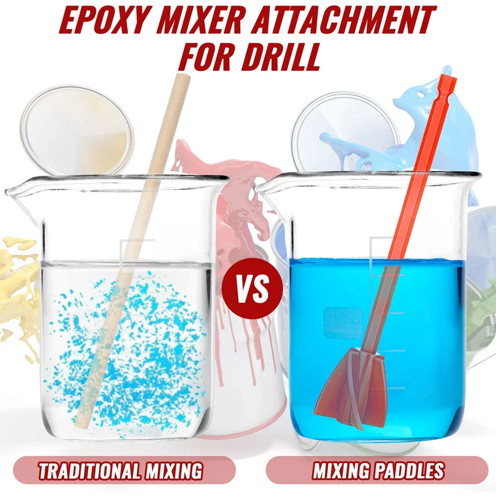 A09G-12 sztuk Mieszalnik epoksydowy do wiertarki Helix Mieszalnik farby Mieszalnik żywicy wielokrotnego użytku Mieszadła do farby Przystawka do wiertarki