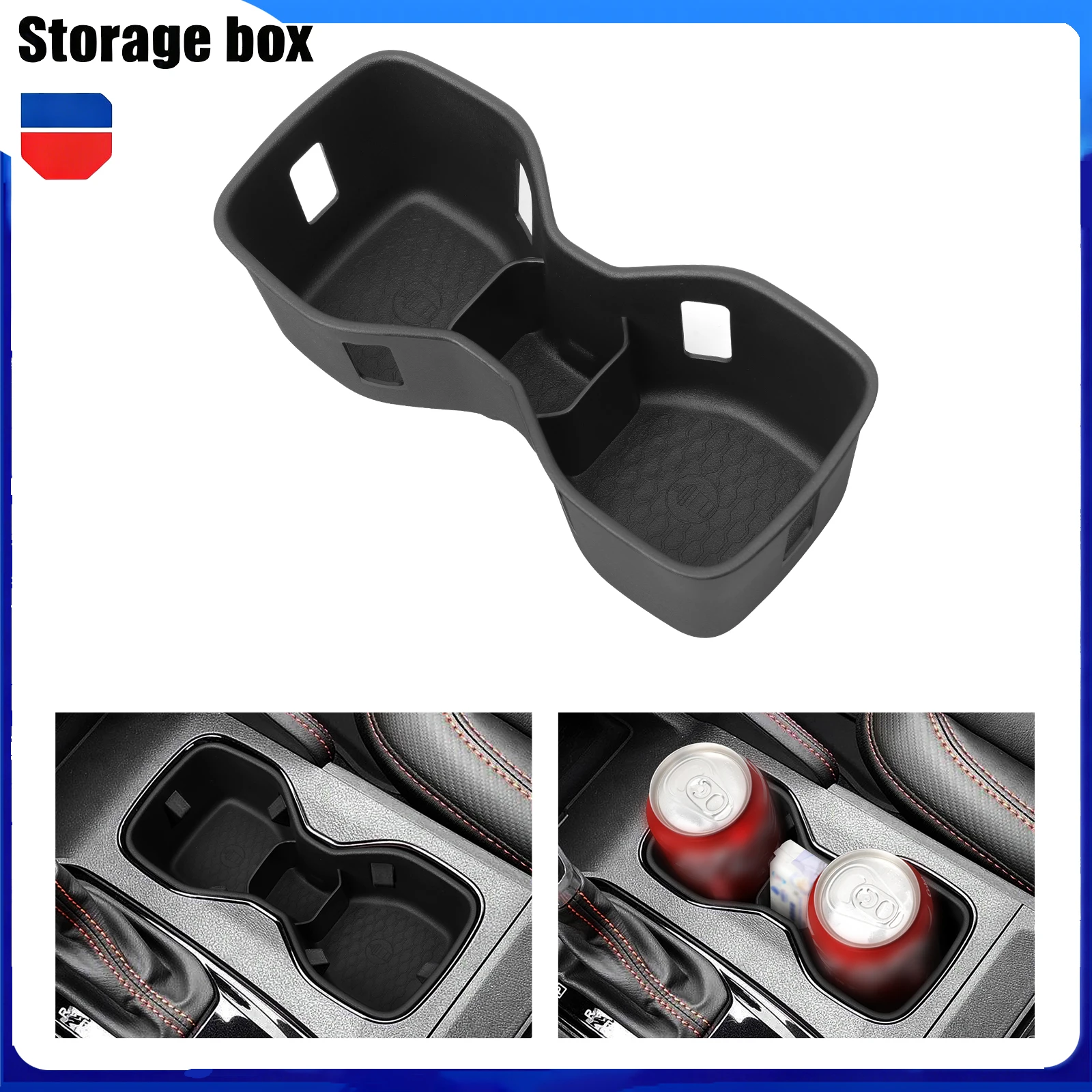Limiter Fixed Drink Storage Box Tray Silicone Car Accessories Black For Nissan Frontier 2022-2025 2026 Console Water Cup Holder