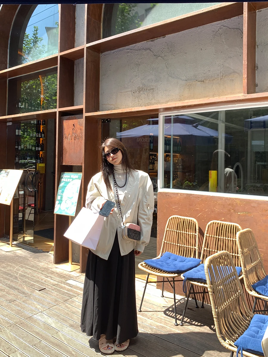 

Женская плиссированная юбка с высокой талией, осенняя длинная юбка миди, стройнящая, скрывающая бедра, А-силуэт, из смесового полиэстера