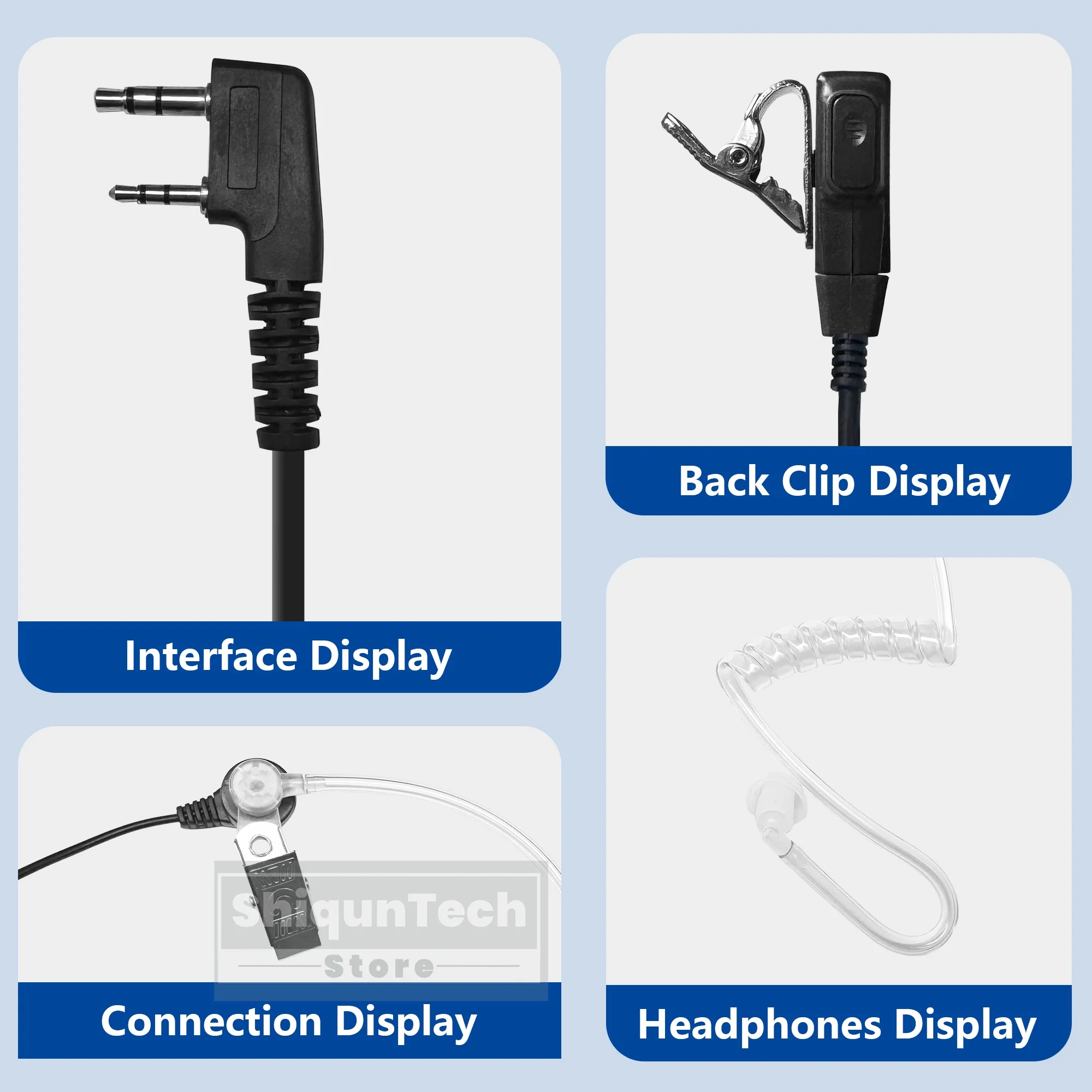 Baofeng UV5R Acoustic Earphone Acoustic Tube In-Ear Earpiece Radio Police Headphone Intercom Tube Headset For Security Bodyguard