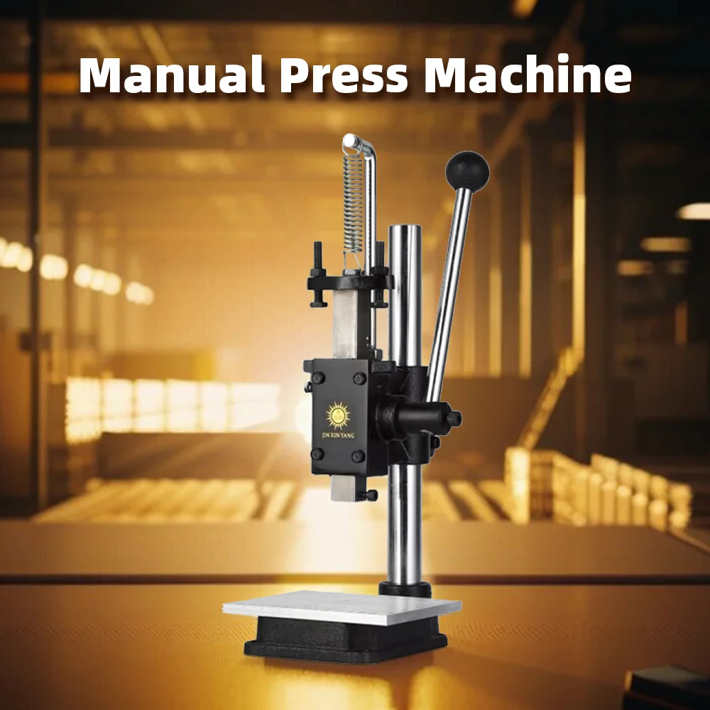 Manual Press Stamping Machine Mini Hand-Punch Die-Cutting Machine Leather Manual Presses Machine for Cutting Punching Branding