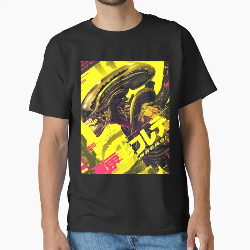 

0731 Xenomorph 80s vintage Horro movie Alien Ellen Ripley Sacry sic fi Space monster Gift T shirt large size Tops S-6XL