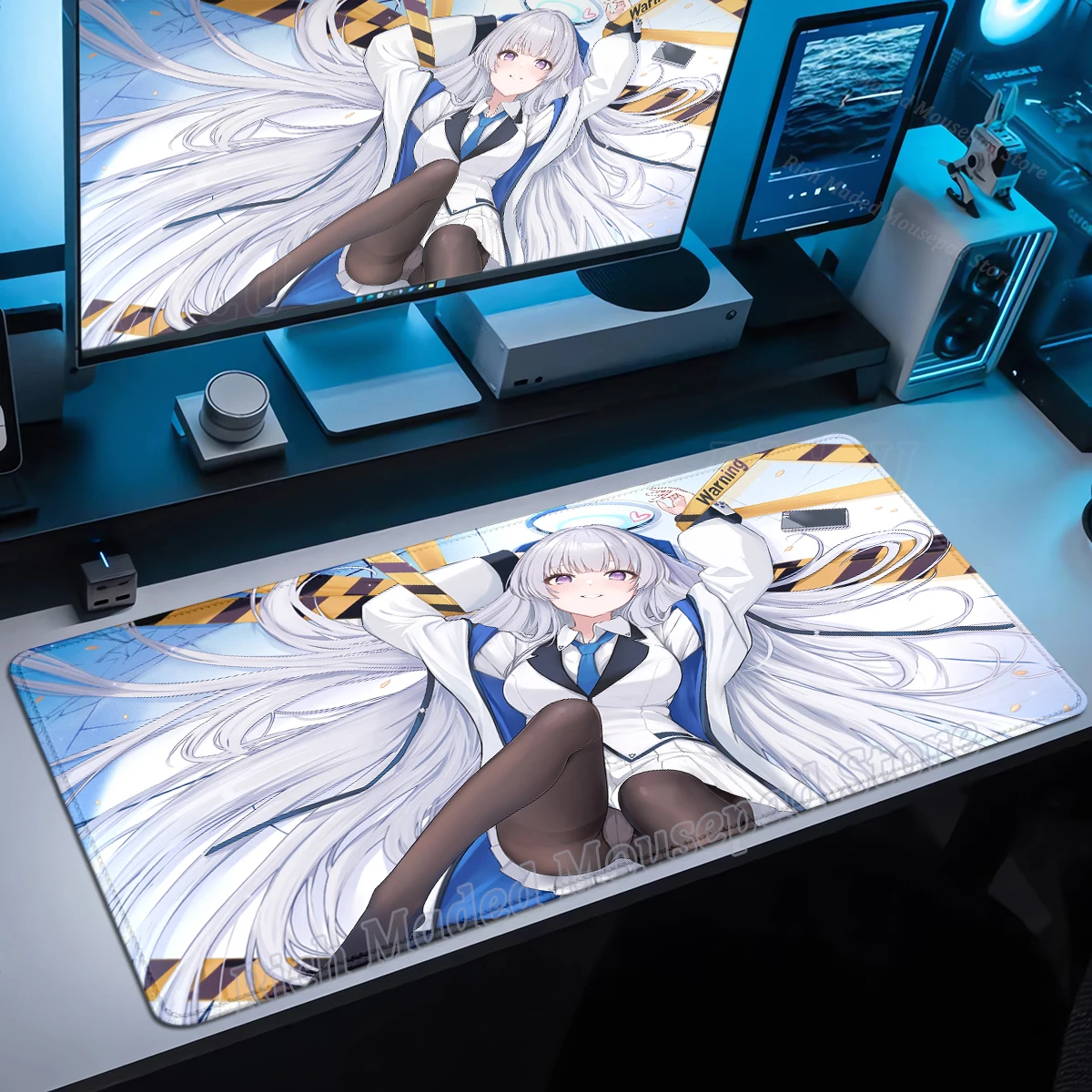 

Game Blue Archive Ushio Noa Mouse Pad Office Deskmat Gamer Keyboard Tablepad Xxl E-Sports Pc Cabinet Mausepad Desk Accessories