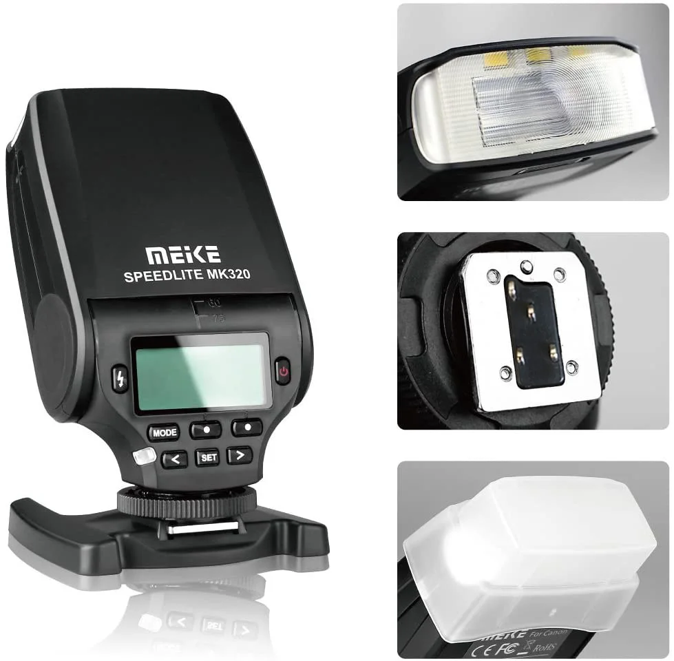 MeiKe MK 320 Speedlite Flash For Nikon J1 J2 J3 D7100 D5300 D5200 D5600 D3300 D3200 D3100 D750 D800 D90 D200 D500 D3400 D80 D850