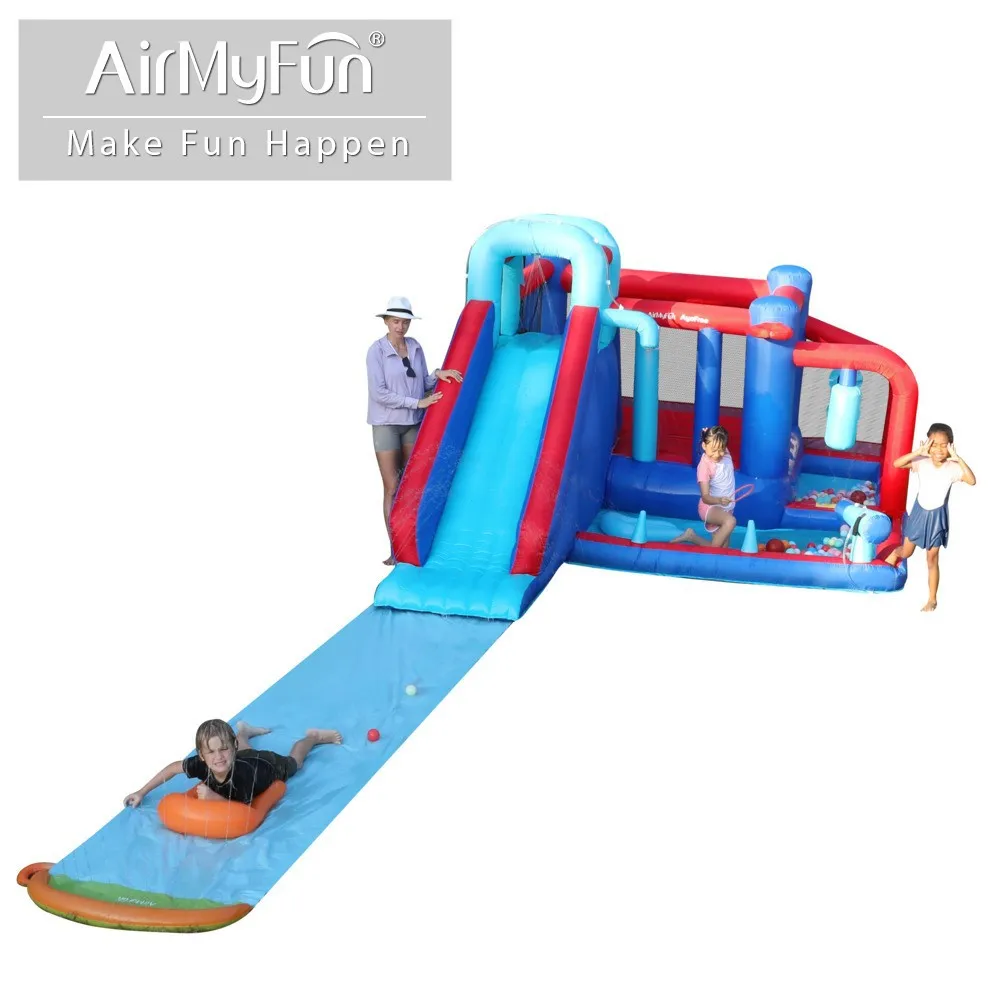 บ้านลมเด็ก ด็อกเตอร์ดอลฟิน พร้อมสไลเดอร์น้ำในตัว ปราสาทลมเด็กเล็ก สนามเด็กเล่นในร่ม ผ้า Oxford