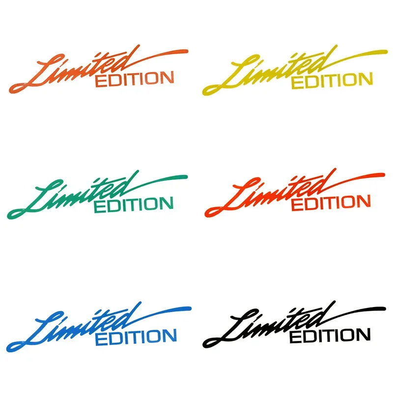 Car Laser Stickers LIMITED EDITION English Letter Car Front Decoration Reflective Decal Auto Styling Sticker Car Decals 16*4cm