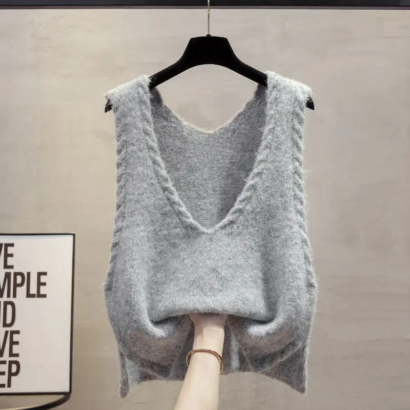 

Женский вязаный жилет Camere V-Ne Верхняя одежда Jaet Svel Faion Commute Sle Button Splice Regular Thin Pure C...