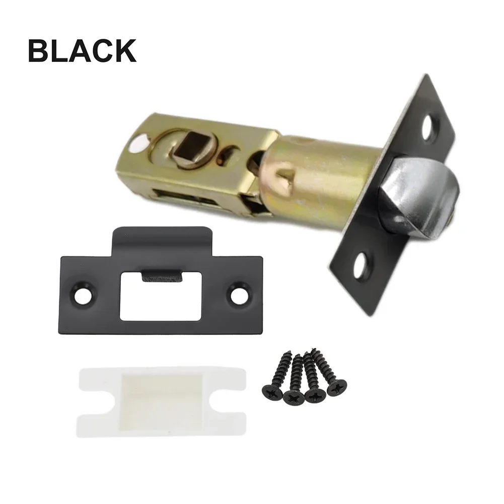 1set Tubular Mortice Latch Adjustable Latch Single Tongue Bolt Three Rod Lock Body Door Latch Interior Door Lock Zinc Alloy