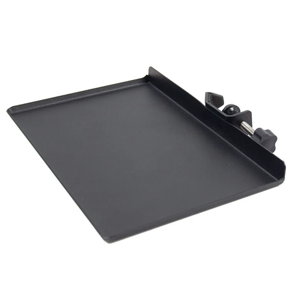 Microphone Stand Sound Tray Iron Clamp Holder Mic Rack Storage Shelf for Live Broadcast Podcast Studio Recording Online Meeting