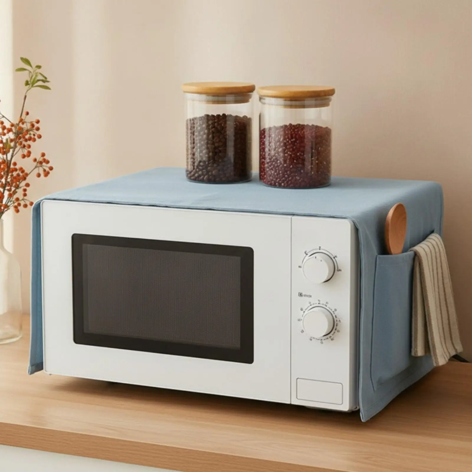 Quilted Appliance Cover Oil-Resistant Canvas Appliance Dust Cover Thick Canvas Furniture Protector Sturdy Universal Fit