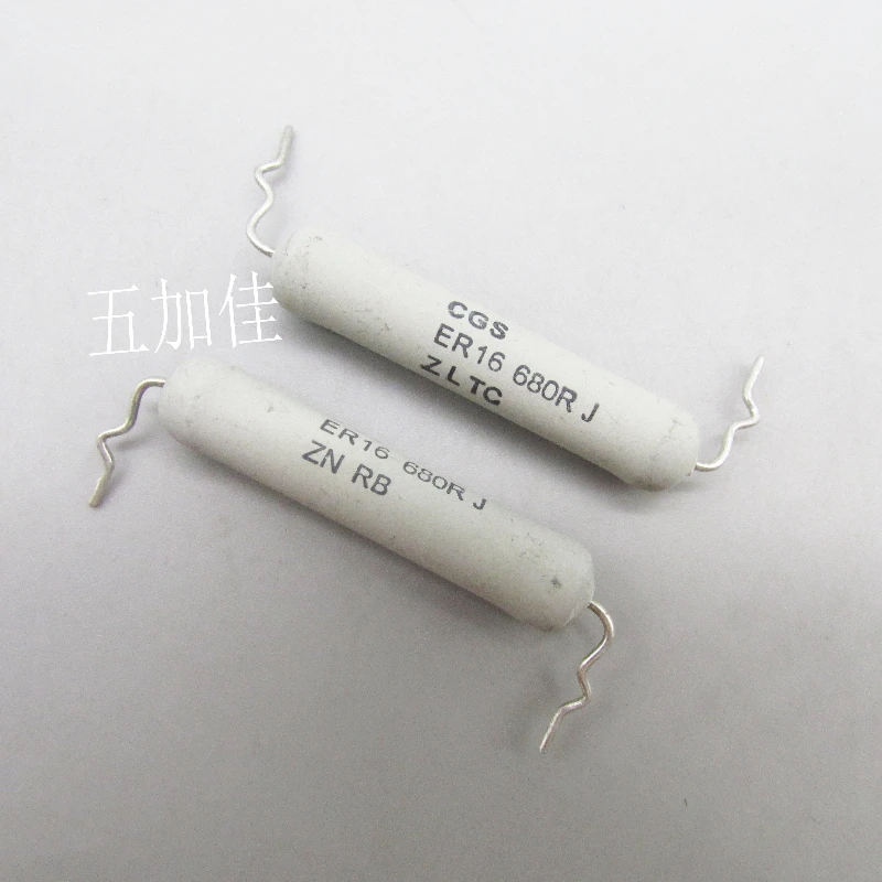 

5PCS/imported original ER16 680R 5% 10W high-power copper pin British enamel wire wound resistor