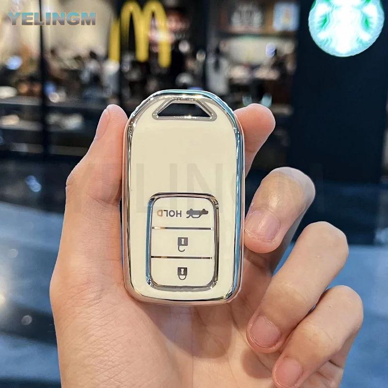 For Honda Accord Fit Civic CRV HRV BRV Jazz Jade City Pilot Ridgeline Odyssey Freed Vezel TPU Car Smart Key Case Cover Shell Fob