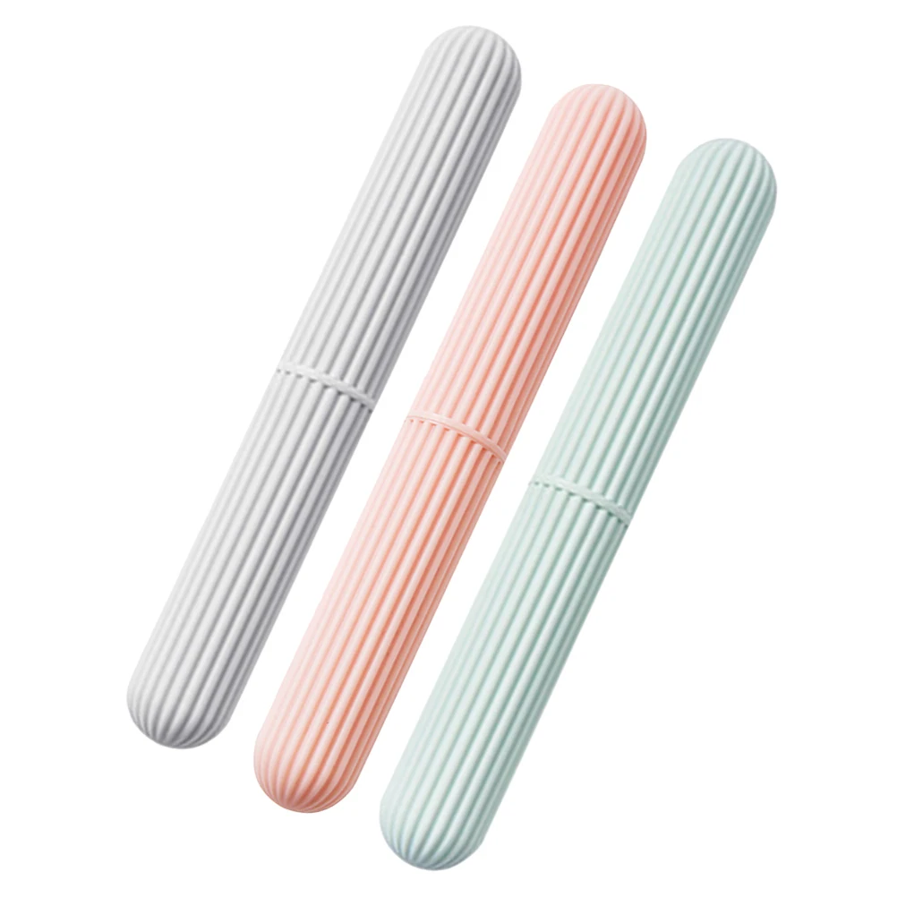 3 szt. Etui na szczoteczki do zębów, podróżne pudełko do przechowywania, przenośny plastikowy pojemnik na szczoteczki, chroniący włosie szczoteczki.