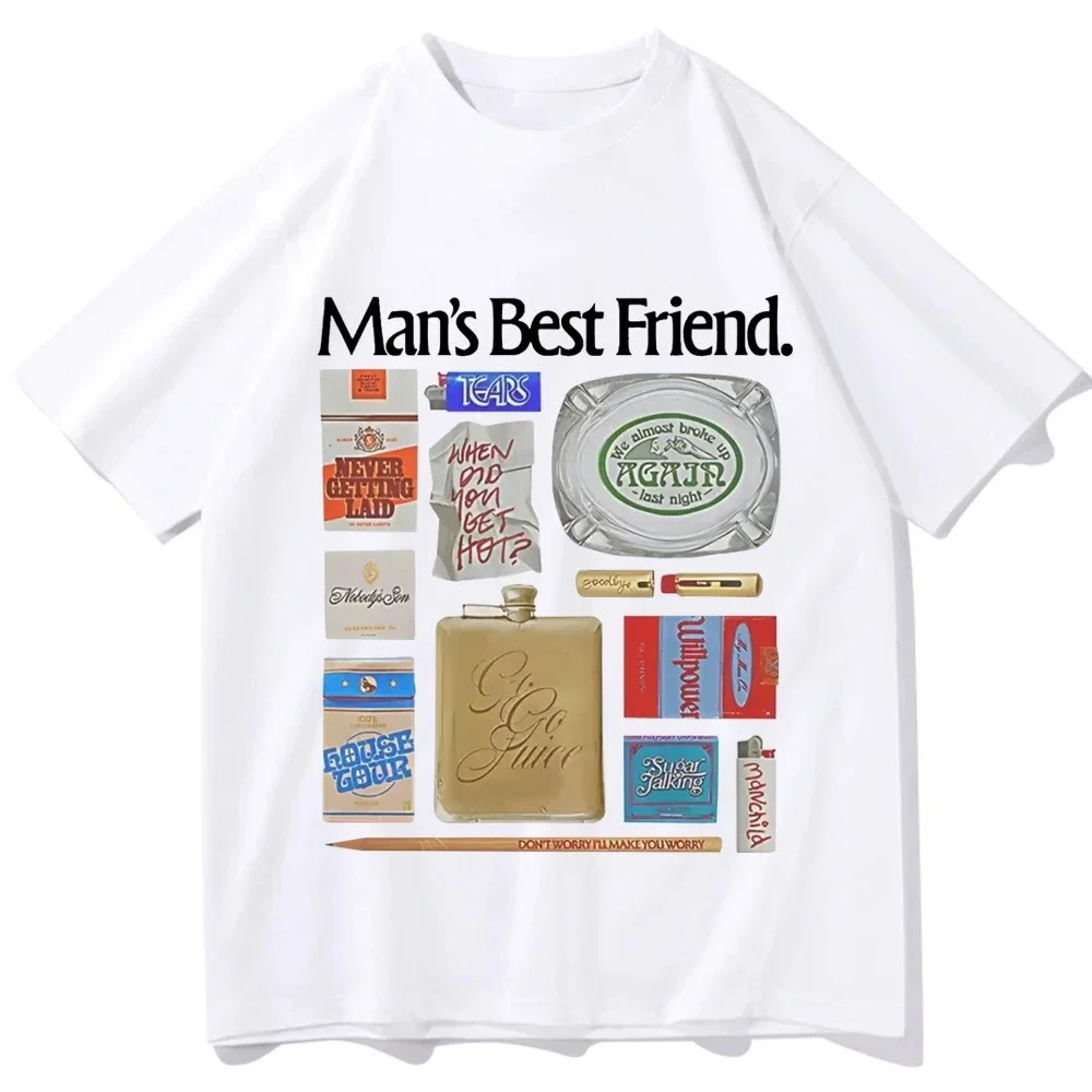 Sabrina Carpenter Man's Best Friend Object T-shirt Men Women Casual Oversized Short Sleeve T Shirt 2026 Cotton Tshirt Fans Gift