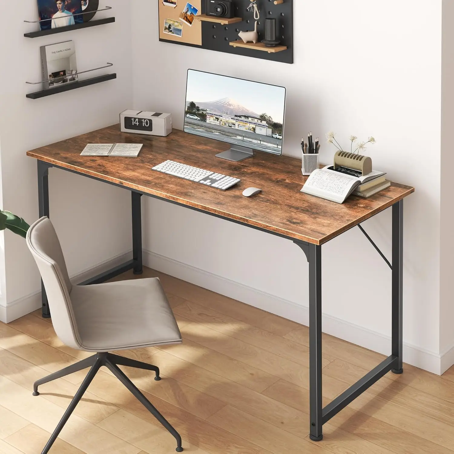 Computer Desk, 48 Inch Office Desk, Gaming Desk with Storage, Writing Desk Work Desk for Home Office, Study, Modern Simple Desk,