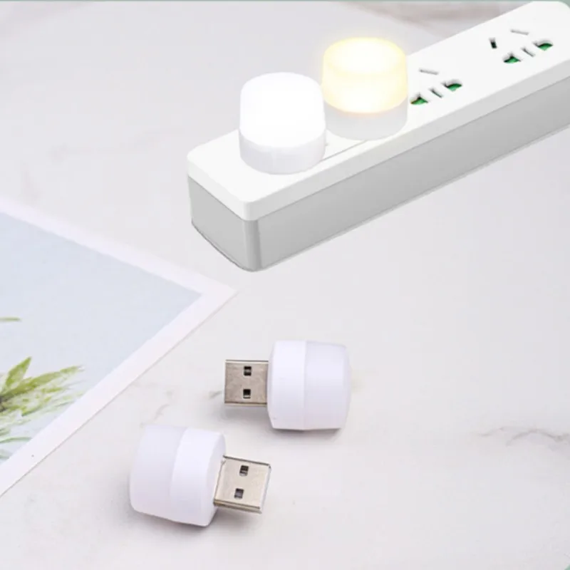 1/3/5 pçs usb plug mini luz da noite led proteção para os olhos leitura luz para banco de potência computador notebook livro lâmpada quarto decoração