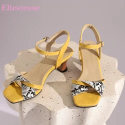 2024 Summer Sweet Yellow Purple Women Sandals Sexy 2 Inch High Heels Lady Dress Shoes Plus Smal Big Size 11 32 43 47 50