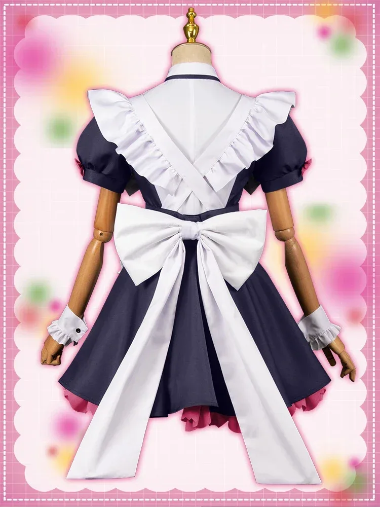ss13Mannen Cosplay Dress Cute Full Set Akiba Maid War Anime Role Mannen Ranko Costume For Women/Girls In stock