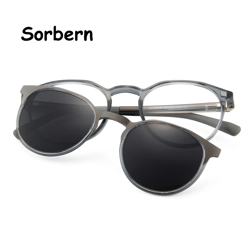 Trendy Runde Magnetische Polarisierte Sonnenbrille Für Frauen Mens Brille Rahmen Rezept Brille Magnet Sonnenbrille Shades Uv400