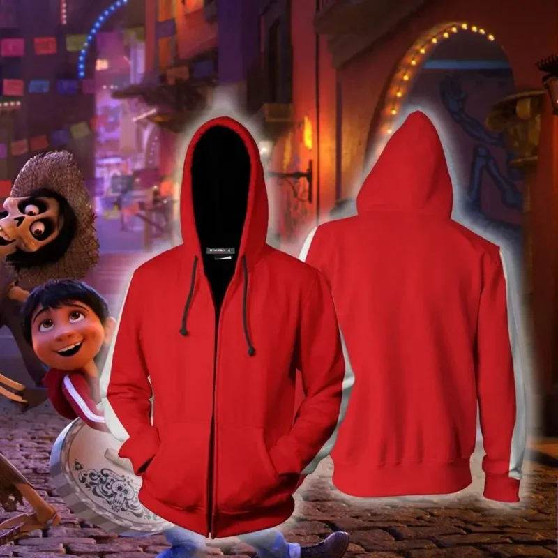 Película COCO Miguel Riveras Sudadera con capucha disfraces Cosplay hombres mujeres Hector Rivera Sudadera con capucha chaqueta sudaderas Cosplay máscara