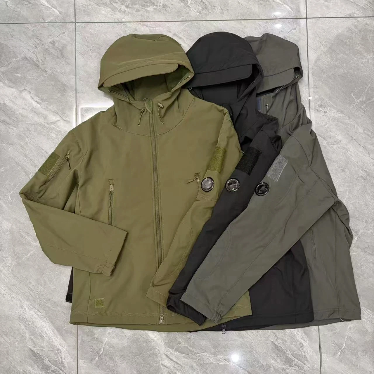 AliExpress Hooded soft shell leather jacket, outdoor sports windproof and waterproof jacket, warm and plush thick jacket, cycling jacket