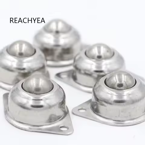 4PCS/lot High Quality Full 304 Stainless Steel Flange Mounted 1" Ball Transfer Bearing Unit Conveyor Roller Wheel CY25A