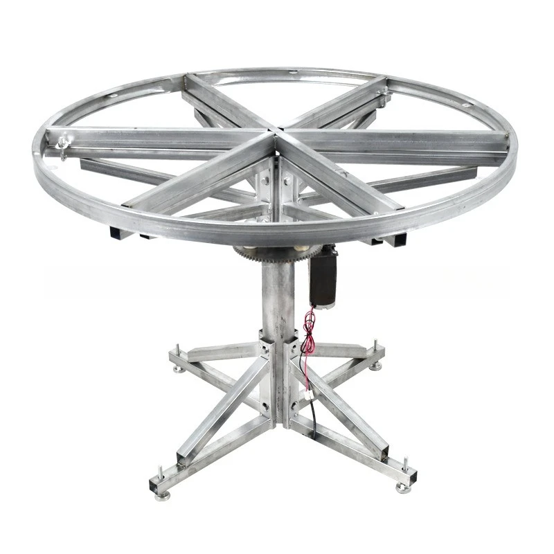 

Dining table electric bracket turntable, floor steel frame movement rotating table base remote control automatic glass plate