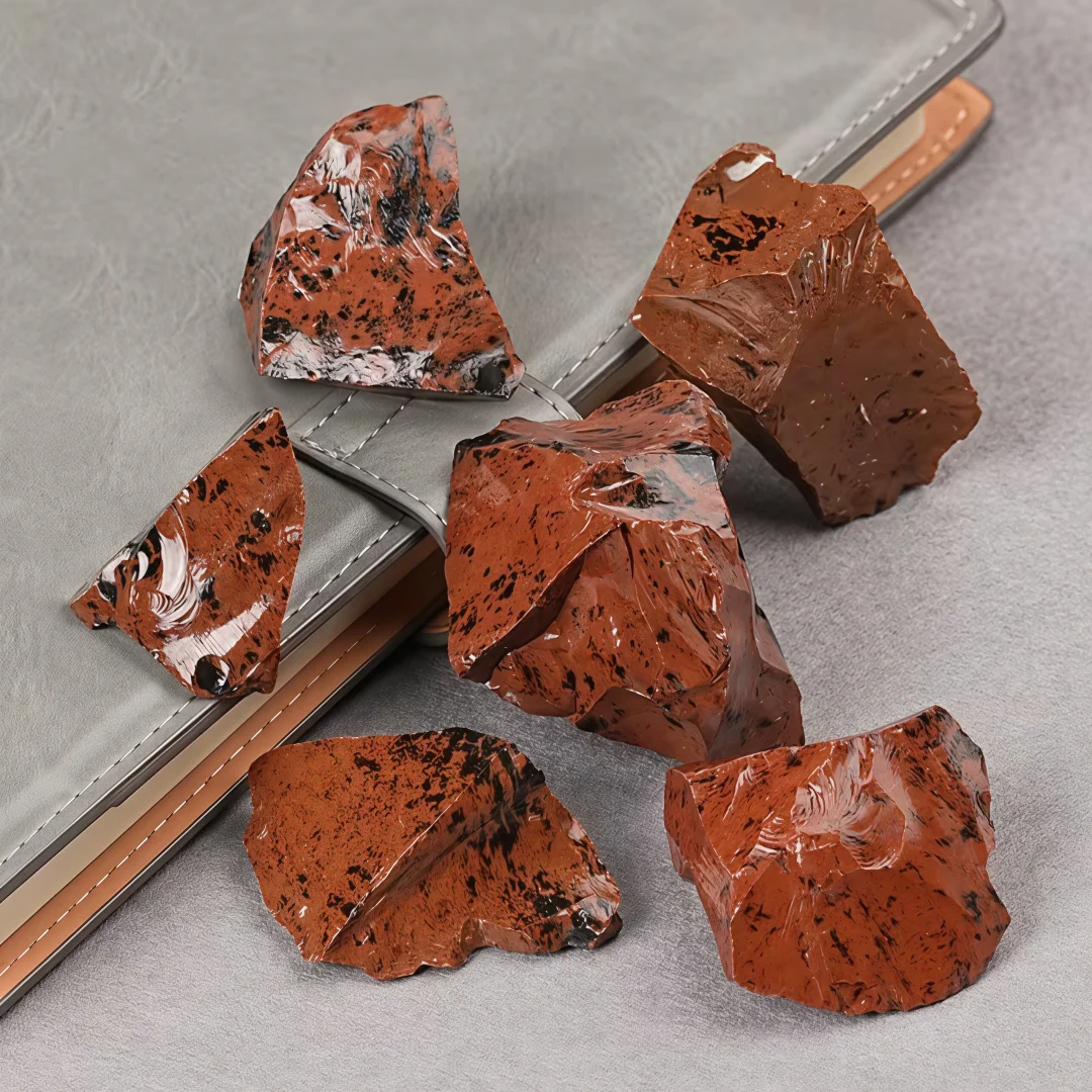 Natural Red Obsidian Raw Stone, for Carving, Handmade Jewelry And Decor, Authentic Stone Accessory, for Indoor Decoration