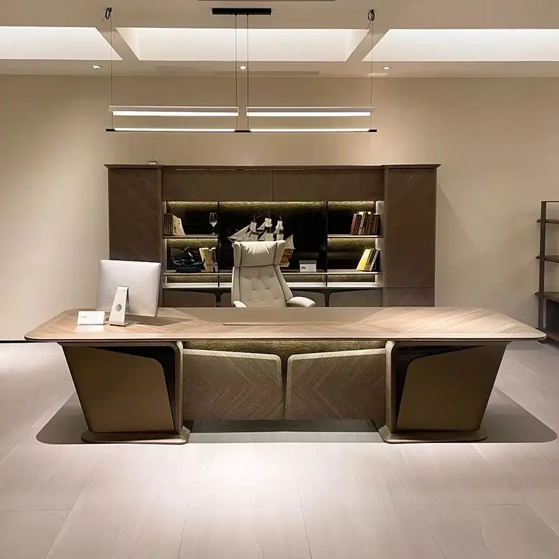 Quality Storage Computer Desks Reception Light Luxury Modern Secretary Office Desk Minimalist Work Escritorio Oficina Furniture