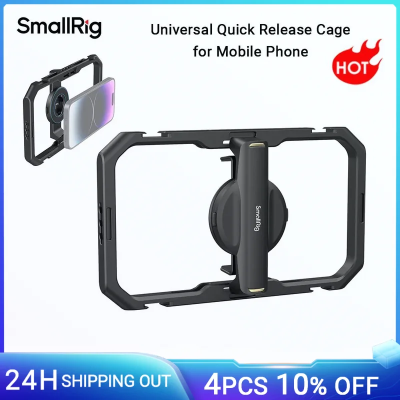 SmallRig rangka lepas cepat Universal, untuk ponsel pintar magnetik Rig Video mendukung untuk MagSafe untuk iPhone 16 Pro untuk Samsung