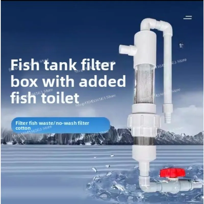 Automatic Suction Tank Filter Cartridge for Fish Tank, External Hanging Manure Separator,Front Fish Toilet Sediment Collection