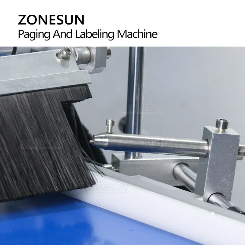 ZONESUN Desktop Automatic Flat Surface Labeling Machine Paper Pouch Plastic Bag Card Separating Paging Label Applicator