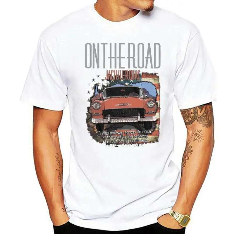 Jack Kerouac On The Road Classic Novel T-Shirt Sal Paradise Dean Moriarty Great American Novel Beat Generation Tee men t shirt