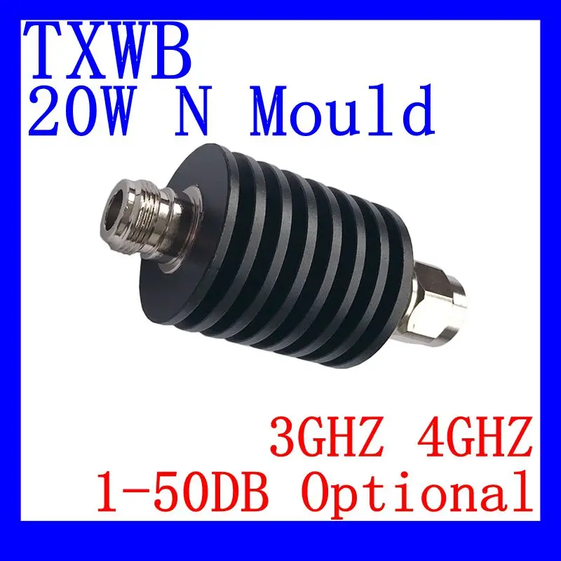 

Аттенюатор типа N, 20 Вт, DC-3G/4Ghz, 1/2/3/5/6/10/15/20/30db/40/50db N, штекер-мама, RF коаксиальный разъем питания, 50 Ом