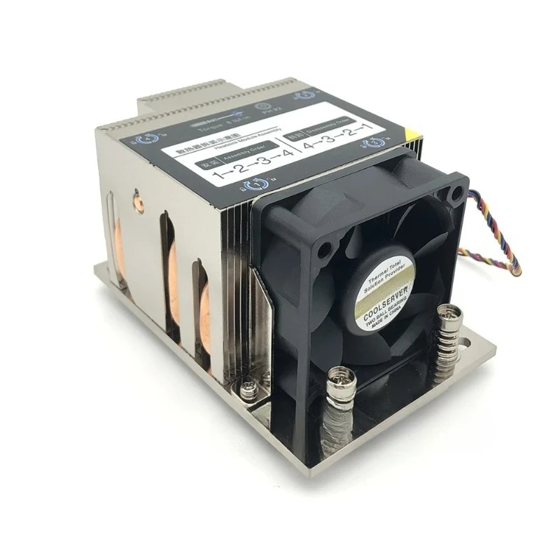 Compatible With EPYC 7742 SP3 LGA4094 2U Server CPU Cooler PWM Heat Dissipation Cooling Fan