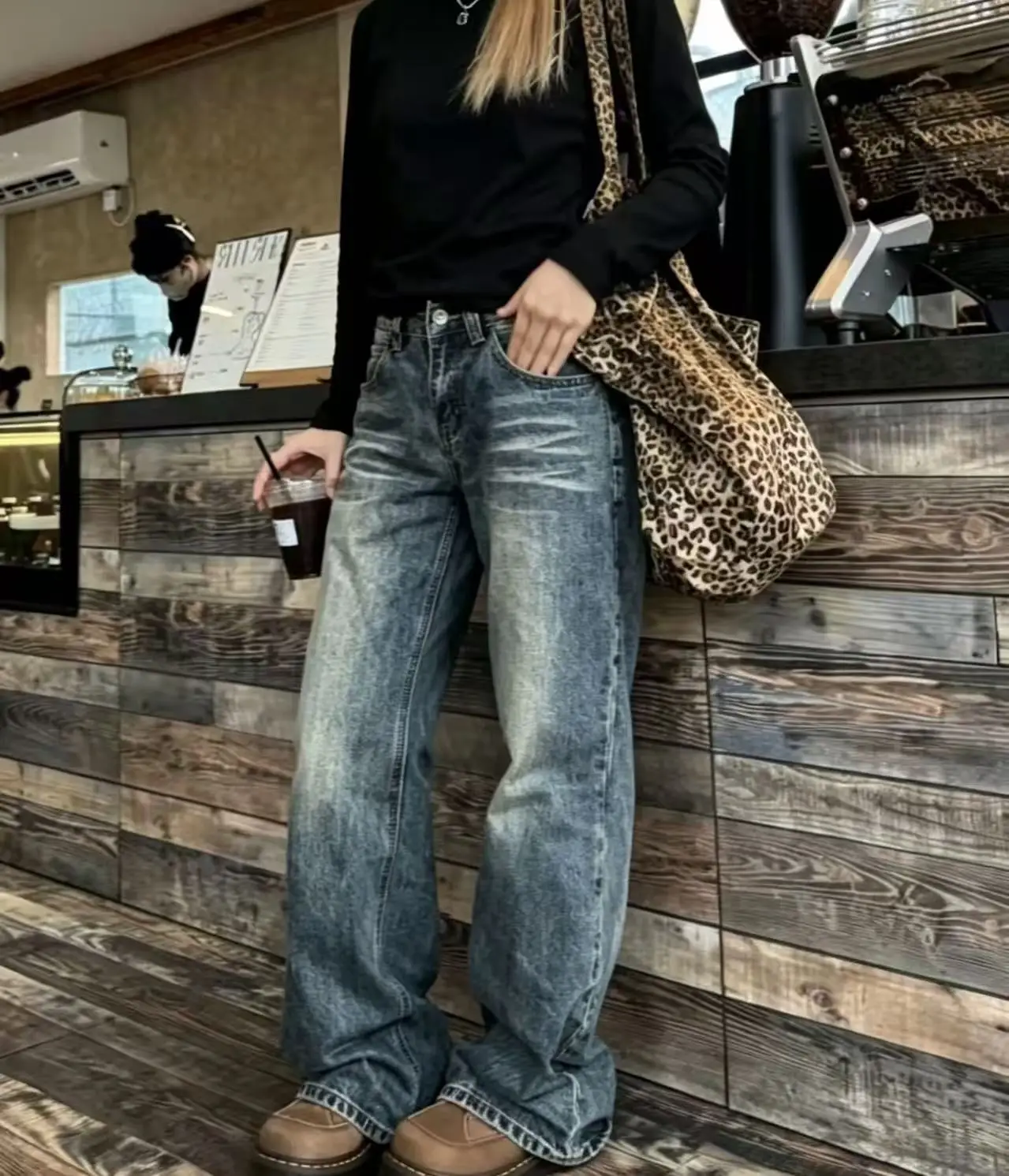 American Retro Hot Blue Jeans Specially Designed For Women Suitable For 2026 New Harajuku Hip-hop Style Fashionable Casual Jeans