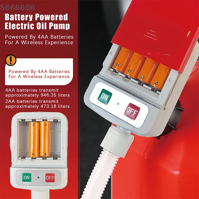 Pompa di trasferimento carburante veloce alimentata a batteria con adattatori multi-serbatoio di sicurezza per arresto automatico Tubo portatile per campeggio di emergenza per barche per auto