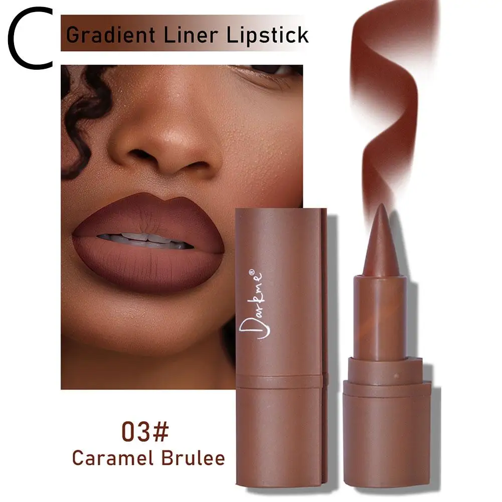 Batom de veludo suave delineador labial caneta maquiagem à prova de manchas à prova dwaterproof água batom lápis nu cosméticos matiz contorno lábio sobrancelha p1v3