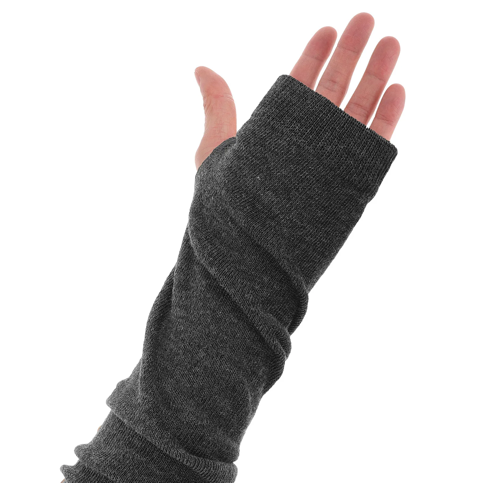 4Pairs Women Punk Striped Protective Arm Sleeves Fingerless Cosplay Winter Costume Gloves Cut Proof Sleeves Gaming Arm Sleeve