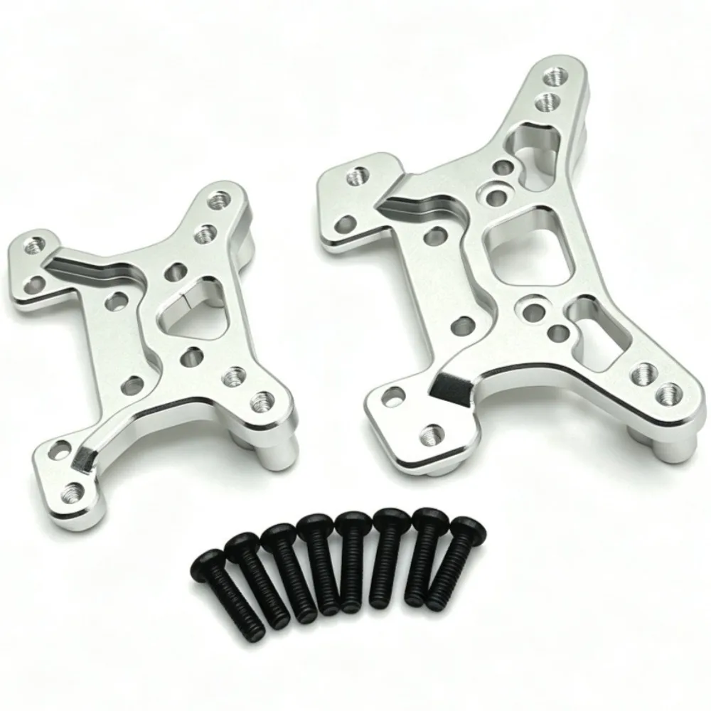 Compatible With WLTOYS 144016 144018 124017 124018 1/14 1/12 RLAARLO XDKJ-001 RC Car Metal Upgrade Parts Front Rear Shock Towers view 4